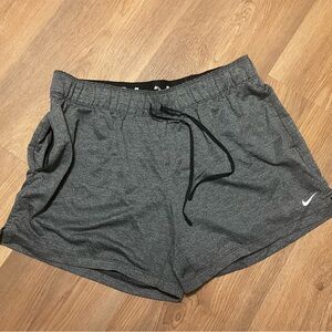 Nike lightweight running shorts size L Heather grey fold down waistband